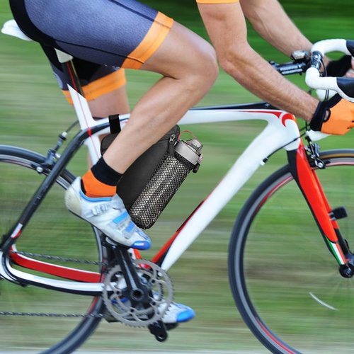 MiOYOOW Bike Triangle Frame Bag, Waterproof Bicycle Storage Bag with Water Bottle Mesh Pouch for Outdoor Cycling