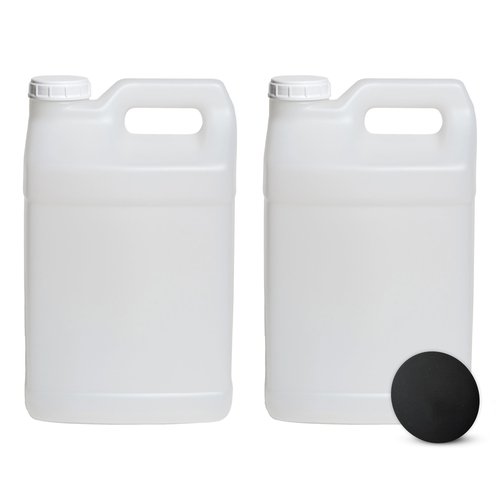 FastRack 2.5 Gallon Water Jug (Pack of 2) w/ 1 Black Rubber Cap Gripper | Reusable Plastic Jug with lid for Liquids | Heavy-Duty Water Container for Storage, Camping | BPA-Free Gallon Jugs with Lids