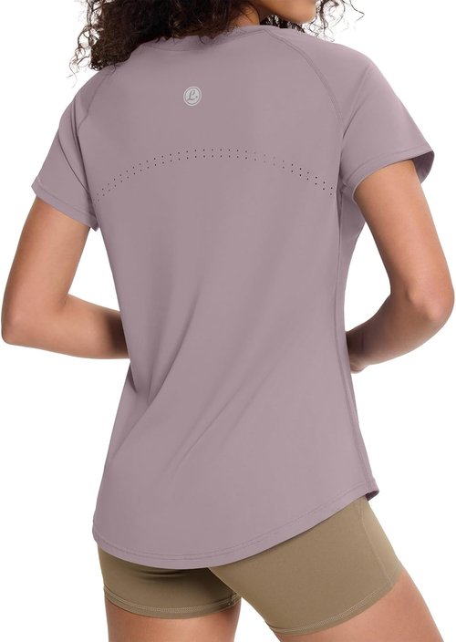 Loovoo Women's Workout Tops - Breathable Loose Fit Activewear Gym Tee | Quick Dry & Comfortable