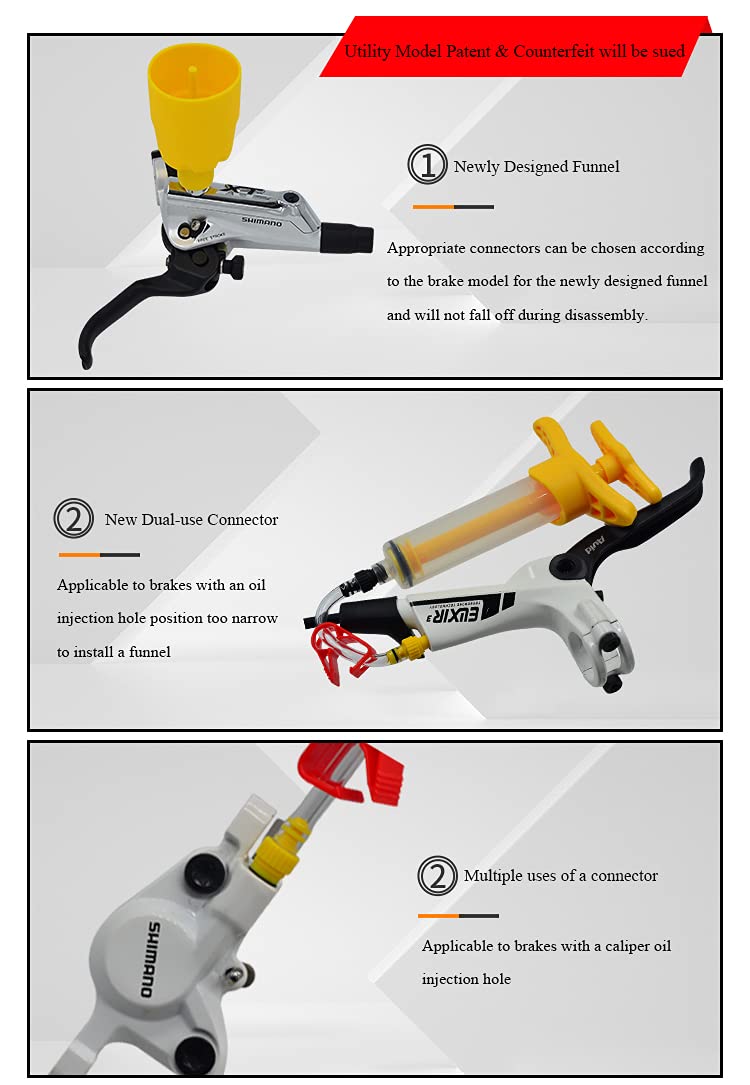 CYCOBYCO Brake Bleed Kit,Bicycle Hydraulic Disc Brake Mineral Oil Bleed Kit for Shimano,SRAM,AVID,MAGURA,TEKTRO,Hayes (Professional)