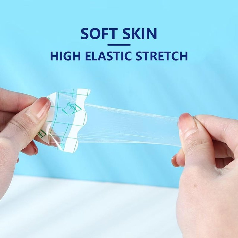 200pcs Transparent Stretch Tattoo Aftercare Waterproof Bandage, Film Clear Dressing Bandages Dressing Tapes Protective Tattoo Wrap for Swimming Shower (1.7 * 2.6 Inch+2 * 3.3 Inch)