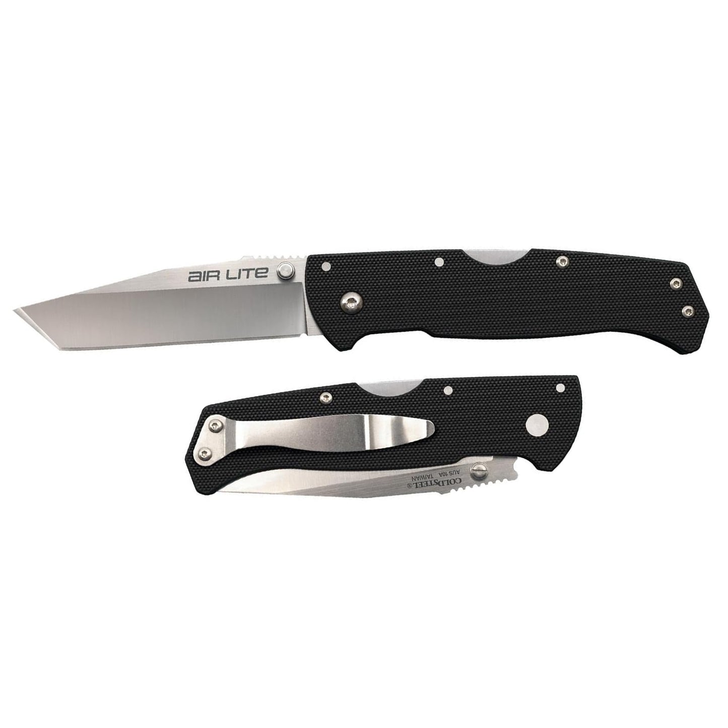 Cold Steel Air Lite 3.5" AUS10A Tanto Point Blade 4.5" G-10 Handle Everyday Carry Compact Pocket Folding Knife, Boxed