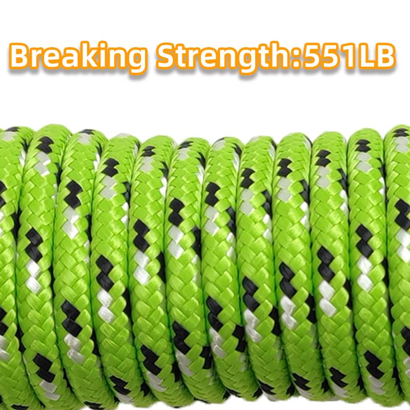 Diamond Braided Polypropylene Rope Nylon Rope Mix Thick Heavy Duty Ropes 1/4 inch 25ft High Strength Rope Perfect for Clothesrope Camping Hiking and Other Outdoor Activities 1/4 25ft 3Pack