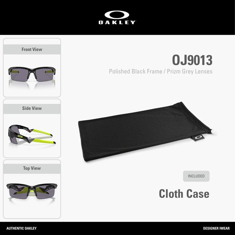 Oakley Child Sunglasses Polished Black Frame, Prizm Grey Lenses, 63MM
