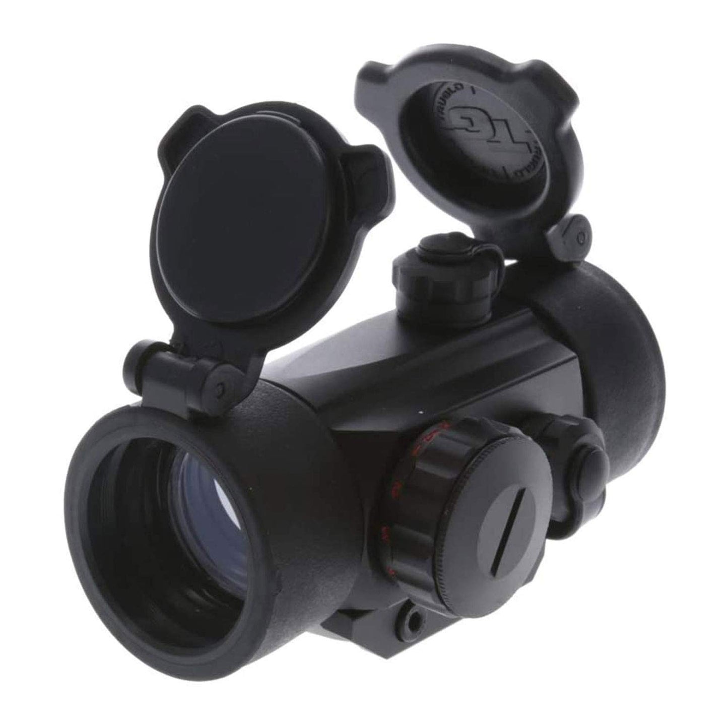 TRUGLO Dual-Color 1x30mm 5-MOA Hunting Durable Lightweight Waterproof Fogproof Shock Resistant Adjustable Aluminum Red / Green Dot Sight Flip-Up Lens Caps Included