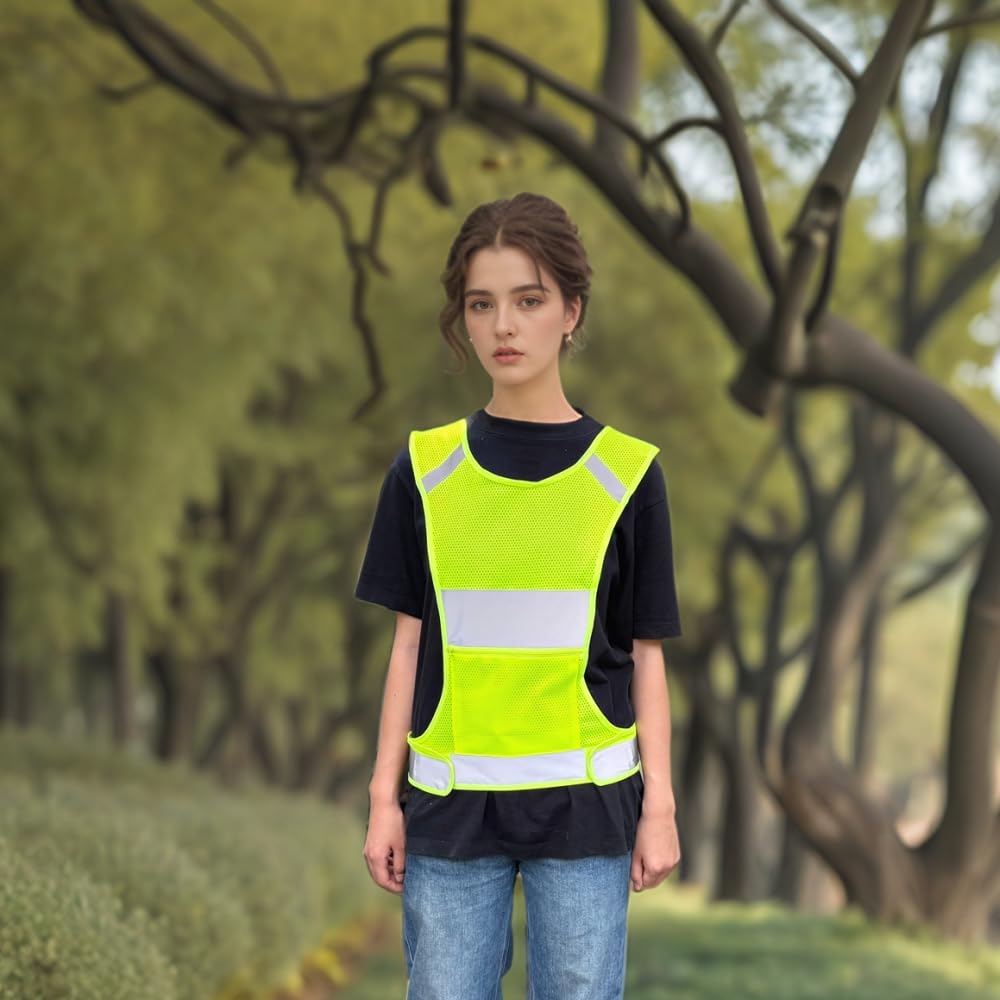 IDOU Reflective Vest Safety Running Gear with Pocket,High Visibility for Running,Biking,Walking,Women & Men