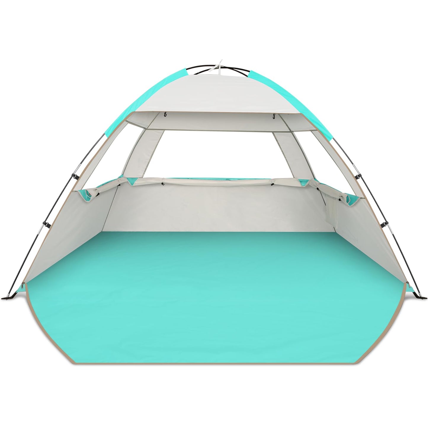 Venustas Beach Tent Sun Shelter for 3/4-5/6-7/8-10 Person, UPF 50+ UV Protection Beach Canopy, Lightweight and Easy Setup Cabana, Portable Beach Shade Tent
