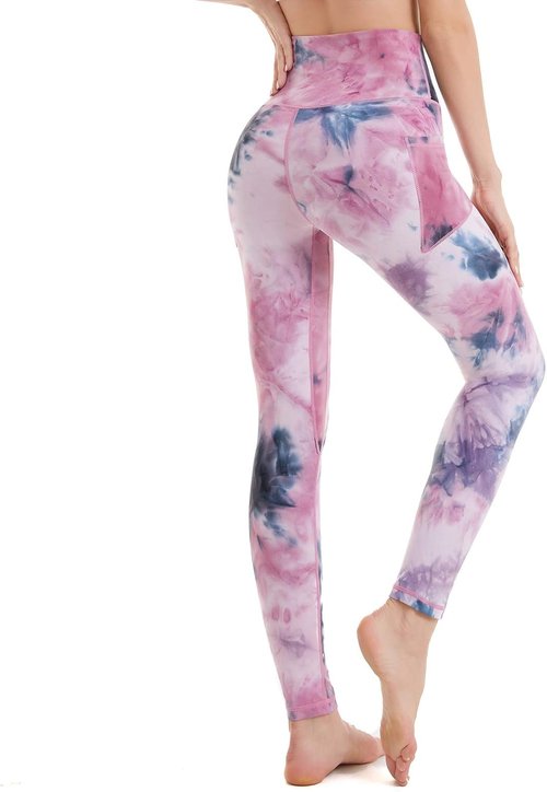 Devirld Women's High Waisted Leggings - Tummy Control with Pockets for Yoga & Gym Workouts