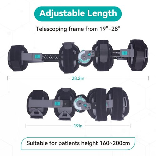 DOUKOM Hinged Knee Brace, Post Op ROM Adjustable Recovery Support for ACL, PCL, MCL, Meniscus Tear & Arthritis, Orthopedic Guard Immobilizer Stabilizer,One Size