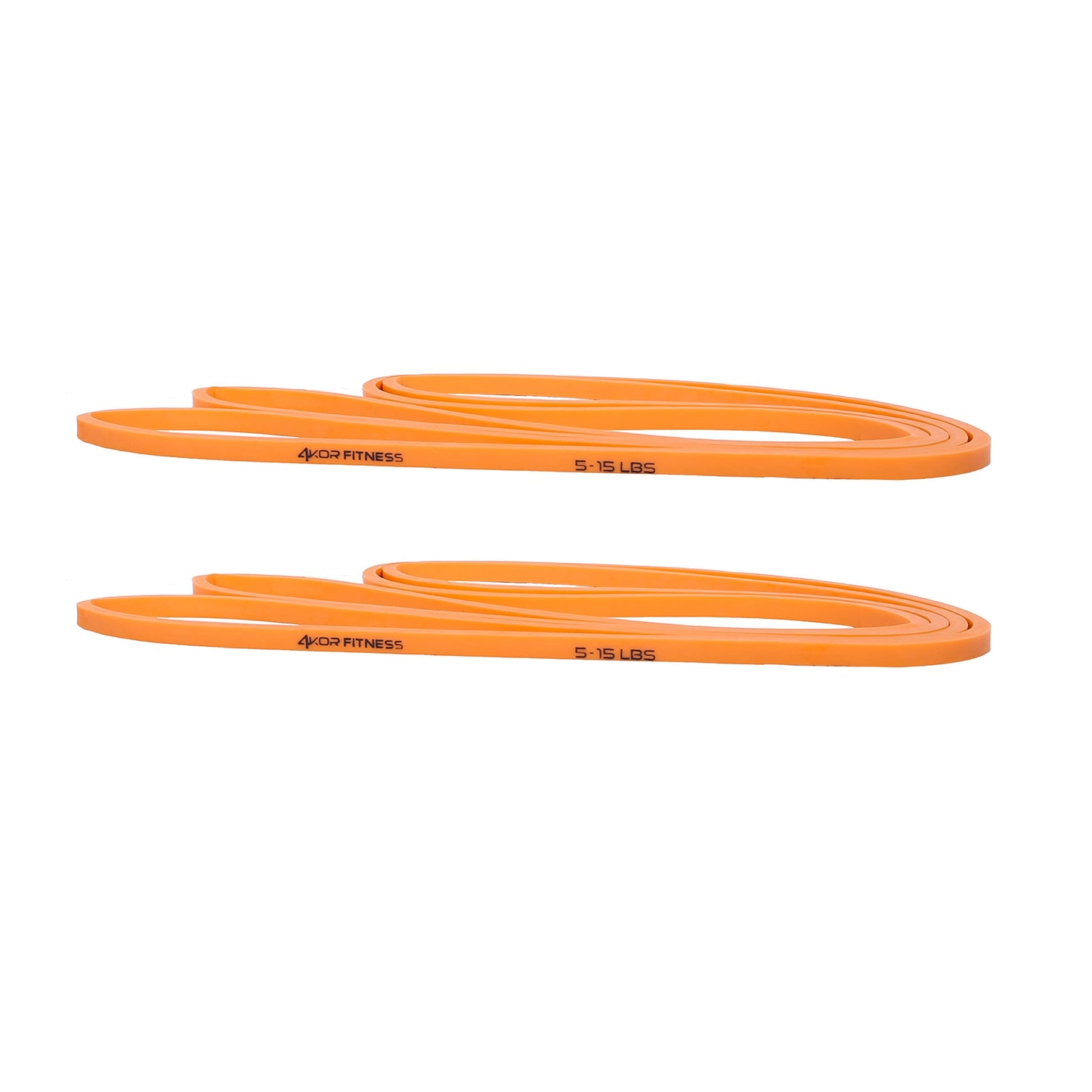 4KOR 41” Resistance Band 2-Pack – 5–15 lb Exercise Bands with a Satisfying Stretch from Sri Lankan Latex – Long Fitness Loops for Physical Therapy, Stretching, Workout or Light Pull-Up Assistance