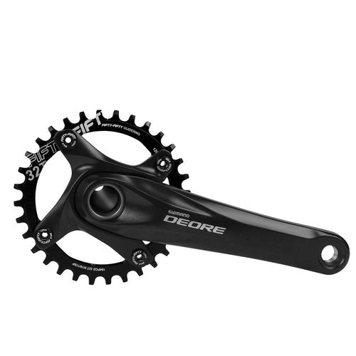 FIFTY-FIFTY Round 104BCD Mountain Bike Chainring, 30T 32T 34T 36T Narrow Wide, Single Chainring for 9/10/11-Speed with 4 Alloy Bolts for MTB (30T, Round Black)
