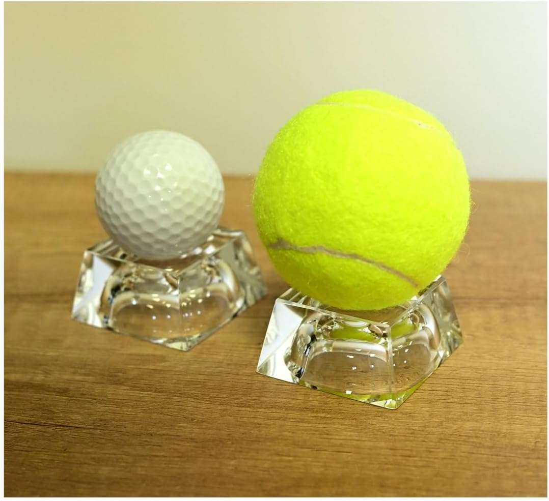Skiennix Crystal Ball Stand - Clear Sphere Holder for 40mm to 120mm Balls & Marbles | Display Base