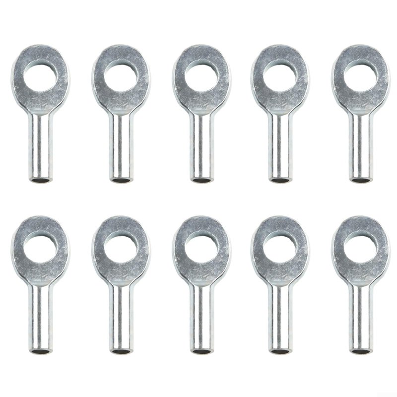 10 Pcs Gym Pulley Machine Cable Eyelet Terminal Interface Port, Gym Machine Accessories For 5Mm/6mm Cable Ball Stopper Interface Port Components For Various Equipment Cables(6mm)