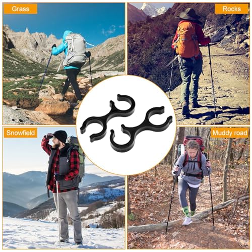 Trekking Pole Tips Set - Walking Stick Buckle & Tip Protectors