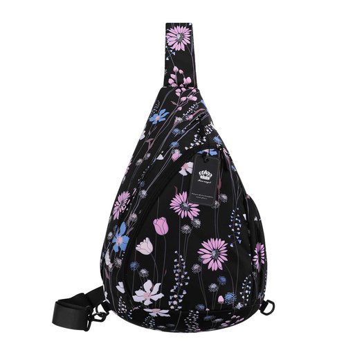 HUA ANGEL Crossbody Sling Bag for Men & Women Lightweight Waterproof Chest Shoulder Bag for Travel Hiking & Everyday Use