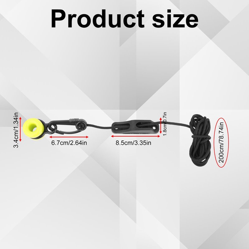 Fukaisu Downrigger Weight Retriever, Durable Fishing Trolling Weight Retriever with Snaps, Cleat, Fairlead & 78 Inch Cord for Deep-Sea Fishing & Trolling, Easy Management