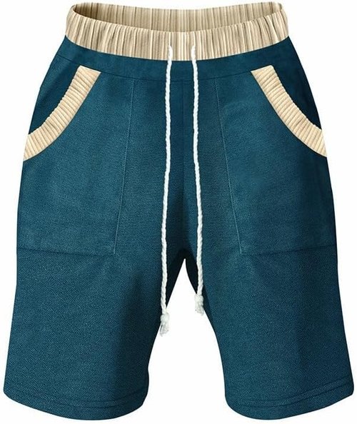 DMOYALA Casual Loose Men's Shorts - Hip Hop Style with Elastic Waist & Pockets | Summer Bermuda Shorts