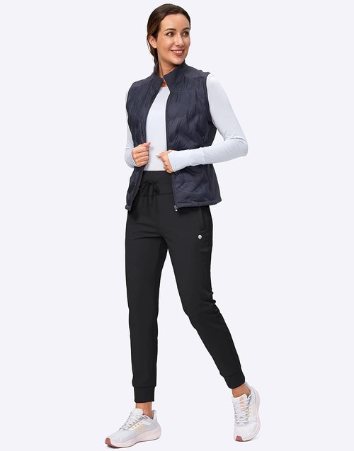 G Gradual Women's Fleece-Lined Joggers - High Waisted, Water Resistant Thermal Sweatpants for Winter | Perfect for Running & Hiking