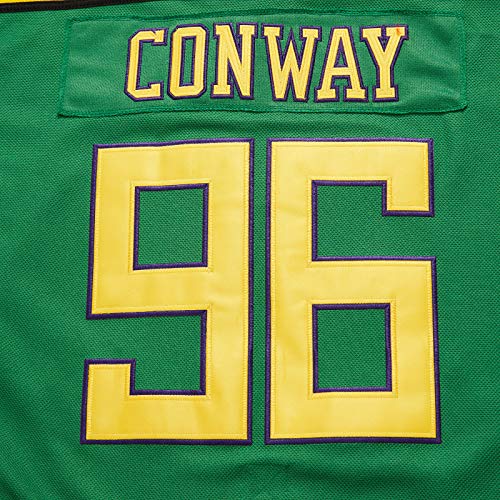 TRIVINKIN Mighty Ducks Hockey Jersey Adult Small #96 Green Movie Ice Hockey Uniform