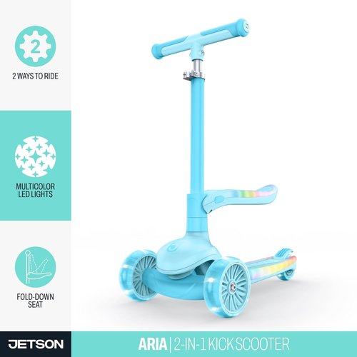 Jetson Scooters - Jupiter Mini 3-Wheel Kick Scooter | Foldable, Lightweight, Blue Design