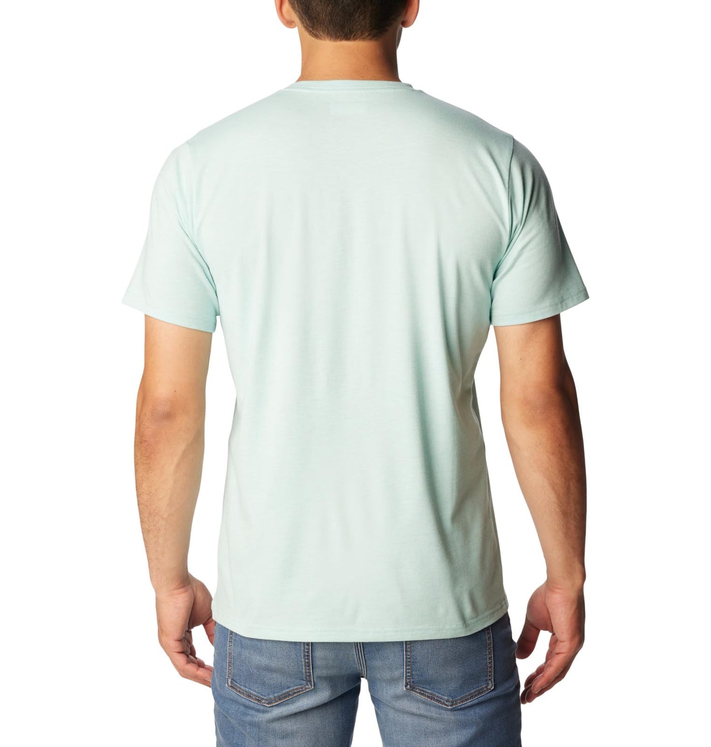 Columbia Men's Sun Trek Short Sleeve Tee, Spray Heather, Medium