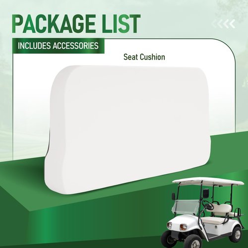 Wutist Golf Cart Front Seat Bottom Assembly Compatible with 1973-1994 EZGO Marathon Pre-Medalist Replacement Seat Cushion Bottom Plastic Foam Wood White