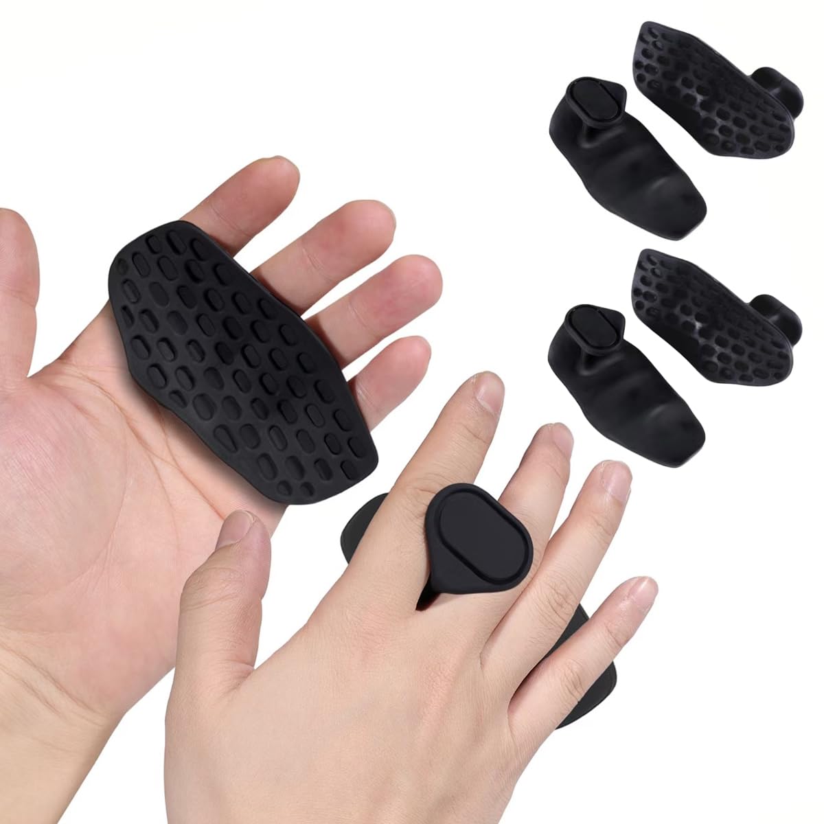 NiuMid Anti-Slip Workout Grips - Ergonomic Rubber Hand Protector Gloves for Weight Lifting, Pull-Ups, Gym Training and Exercise, for Men and Women (2)