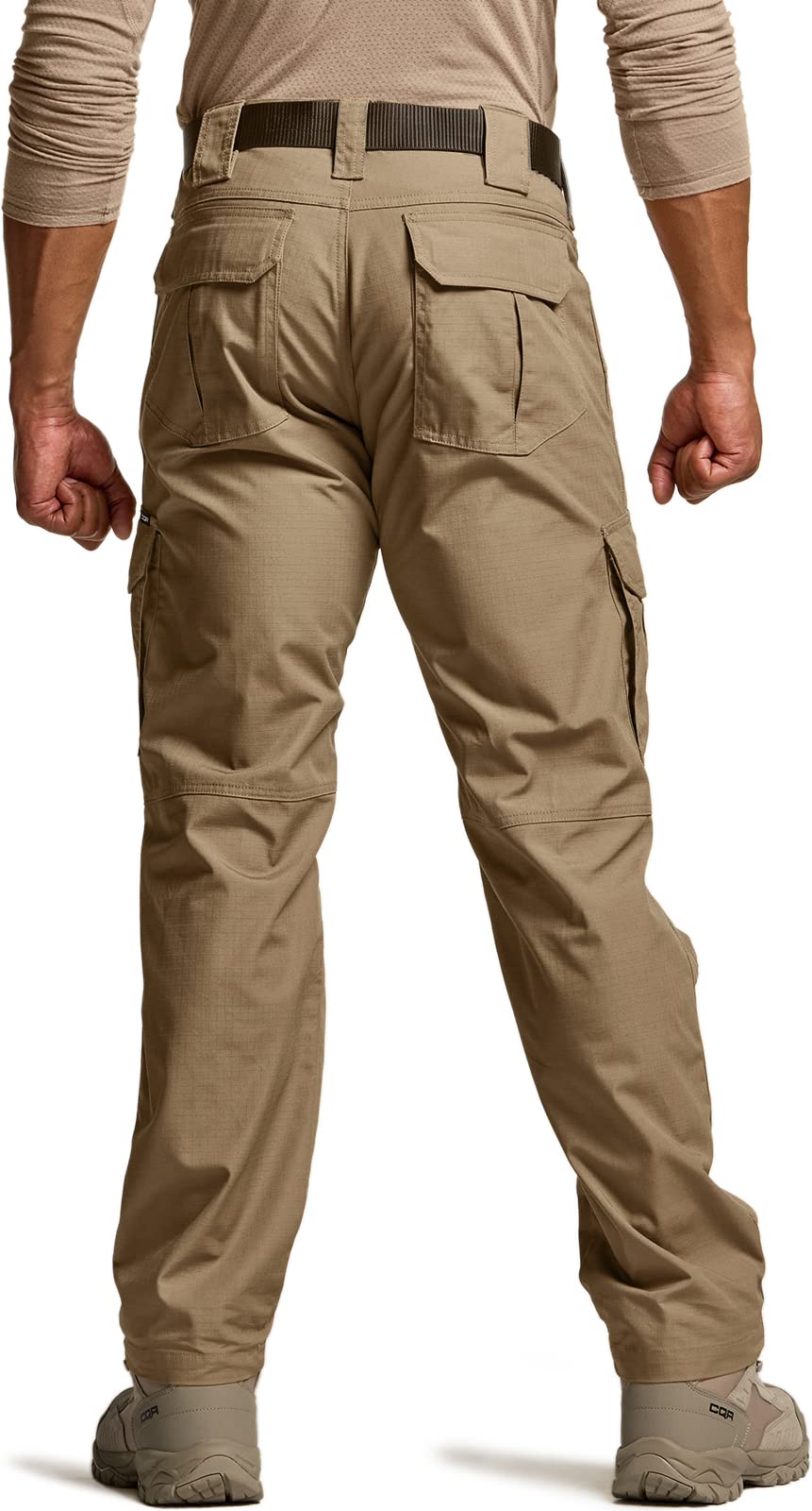 CQR Men's Tactical Pants, Water Resistant Ripstop Cargo Pants, Lightweight EDC Work Hiking Pants, Outdoor Apparel, Raider Mag Cougar, 36W x 30L