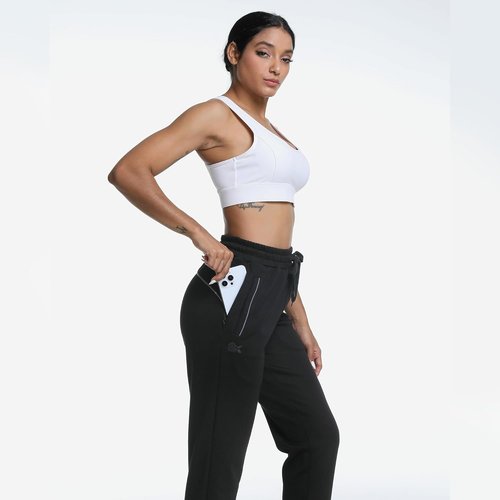BROKIG Women's Cloudloft Joggers - Soft Athletic Sweatpants with Zipper Pocket | Tapered Design for Lounge & Workout