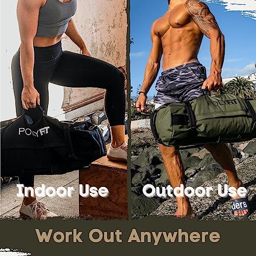 Workout Sandbag with 8 Handles - Black Camo, Large (50-125lbs)