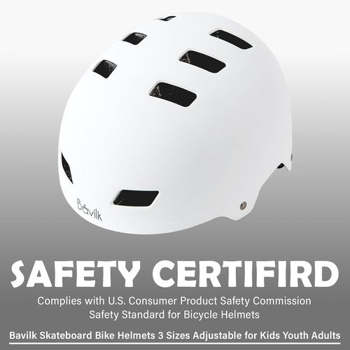 Bavilk Bike Helmet - Adjustable Multi-Sport Protection for Kids & Adults | 3 Sizes Available
