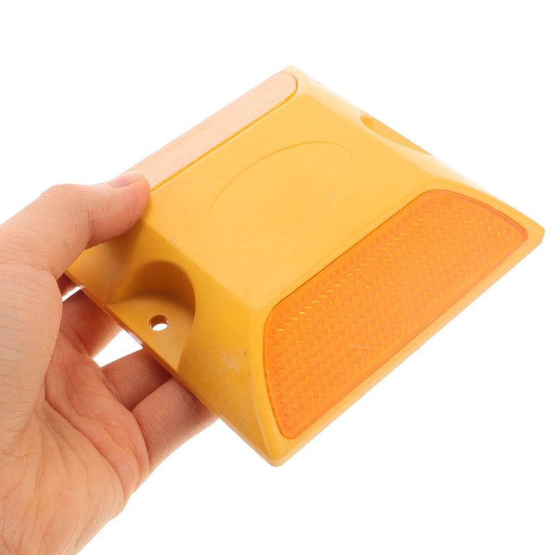 Yardwe Double-Sided Reflective Road Markers 3.93 Inch Durable Pavement Reflectors for Driveways Bike Paths Parking Lots Enhance Traffic Safety