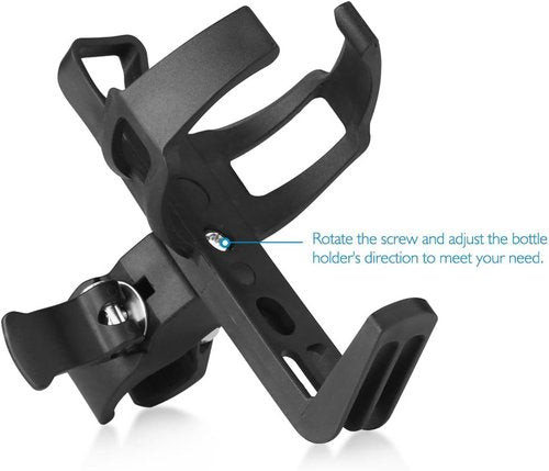 Accmor Bike Water Bottle Holders - 360° Rotatable, No Screws, Universal Fit - 2 Pack for Kids & Adults