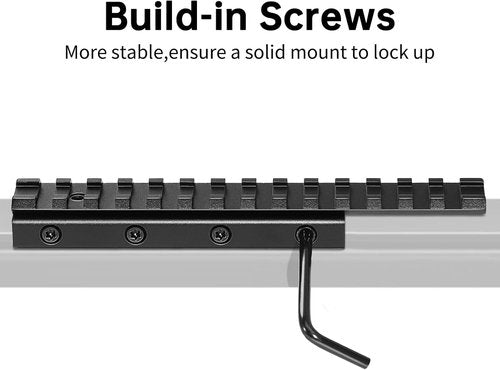 Bontok 11mm to 21mm Picatinny Rail Scope Mount Converter - Upgraded Low Profile with Locking Screws