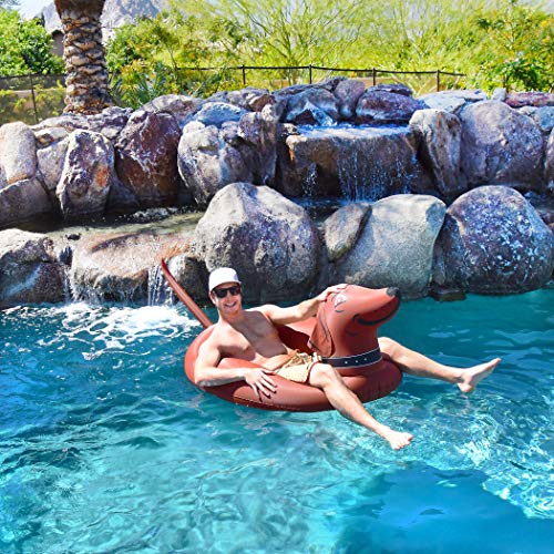 Inflatable Wiener Dog Party Tube Float - 4ft Summer Pool Raft for Adults & Kids