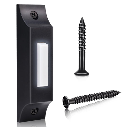 Lighted Metal Doorbell Button, Upgraded Wall Mounted Door Bell Button, Heavy Duty Door Bell Wired Button, Zinc Alloy Doorbell for Home Replacement Universal Garage Door Opener Switch