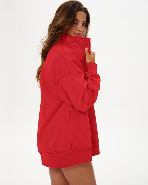 Gacaky Women's Oversized Sweatshirt - Casual Button Henley Neck Long Sleeve Pullover | Fleece Fall Fashion