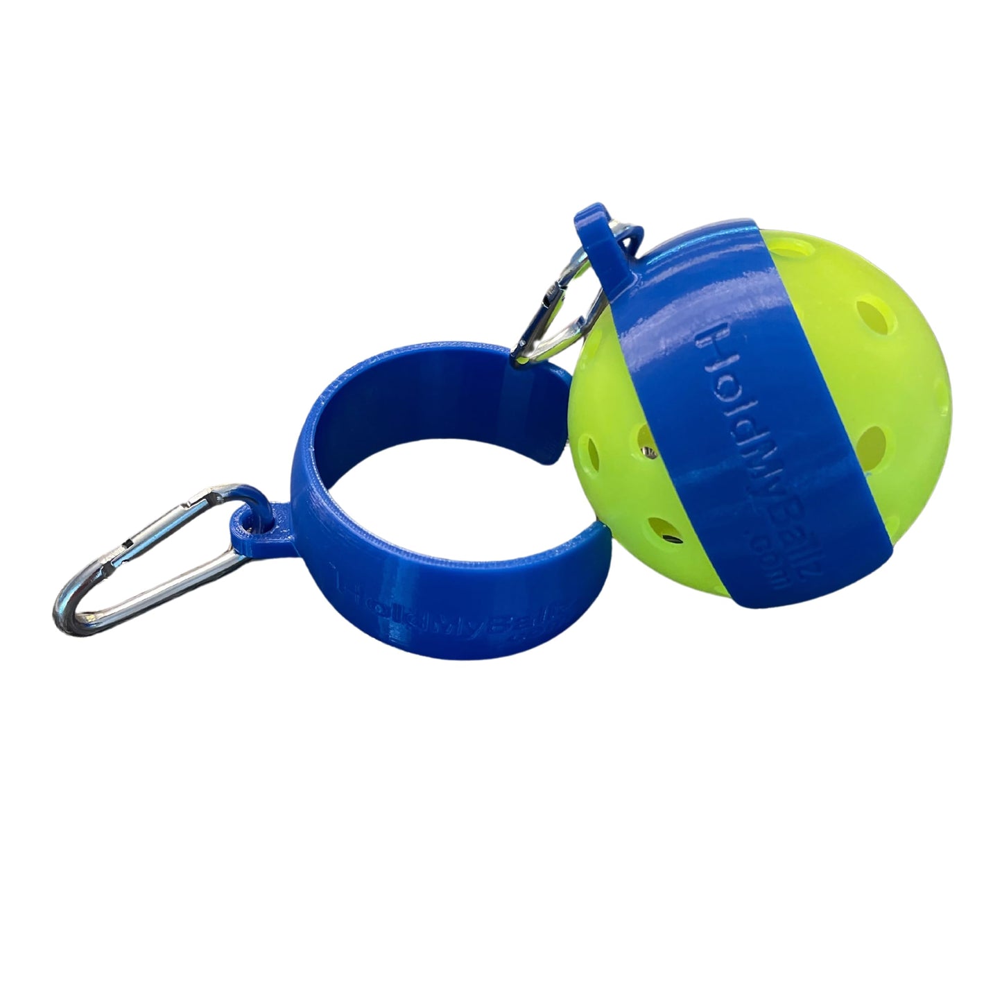 HoldMyBallz Pickleball Holder | Easily Attach Pickleballs | Ultimate Gift | 2-Pack (Blue)