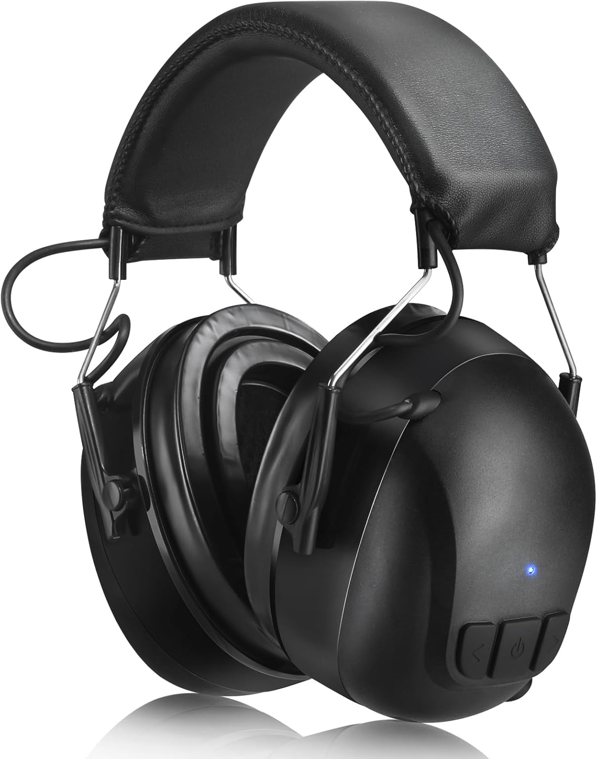Bluetooth 5.4 Hearing Protection Earmuffs - 120H Rechargeable 30dB Safety Headphones with Mic for Mowing & Construction