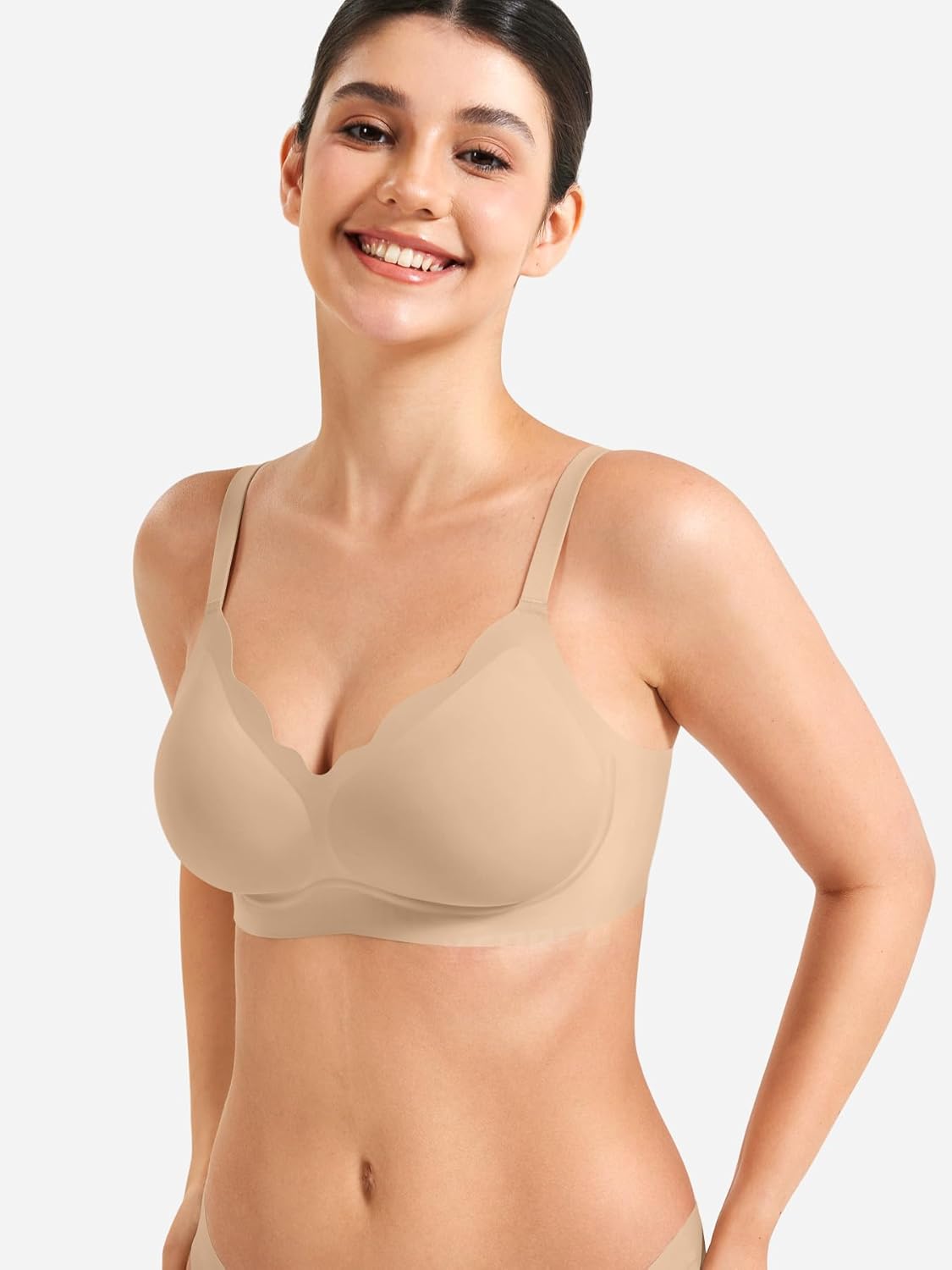 YEOREO Wireless Push-Up Bra - Full Coverage Seamless Bralette for Ultimate Comfort & Support