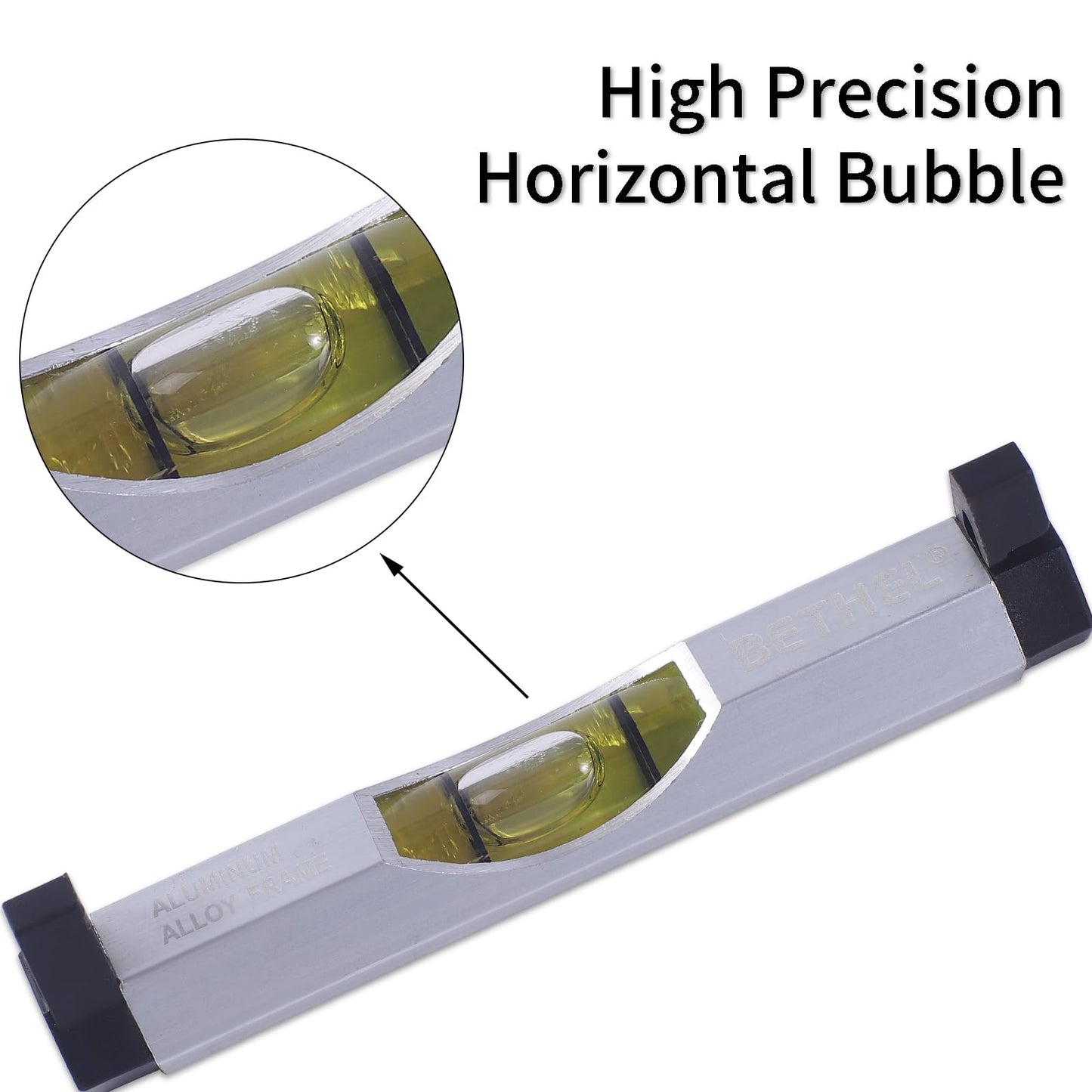 BETHEL 3 Packs Bubble Line Level String Tools, Aluminum Mini Leveler for Construction, Engineering, Camping, DIY Projects