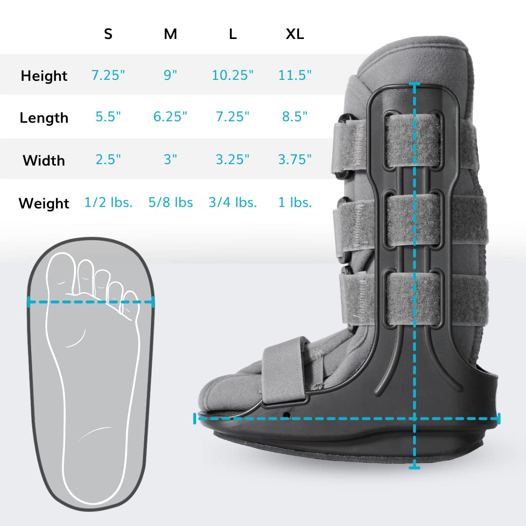 BraceAbility Pediatric Walking Boot - Children's Medical Walker Orthopedic CAM Support Shoe for Youth Ankle Break Injury, Kid's Stress Metatarsal Bone Fracture, Broken Foot or Toe Recovery Cast (M)