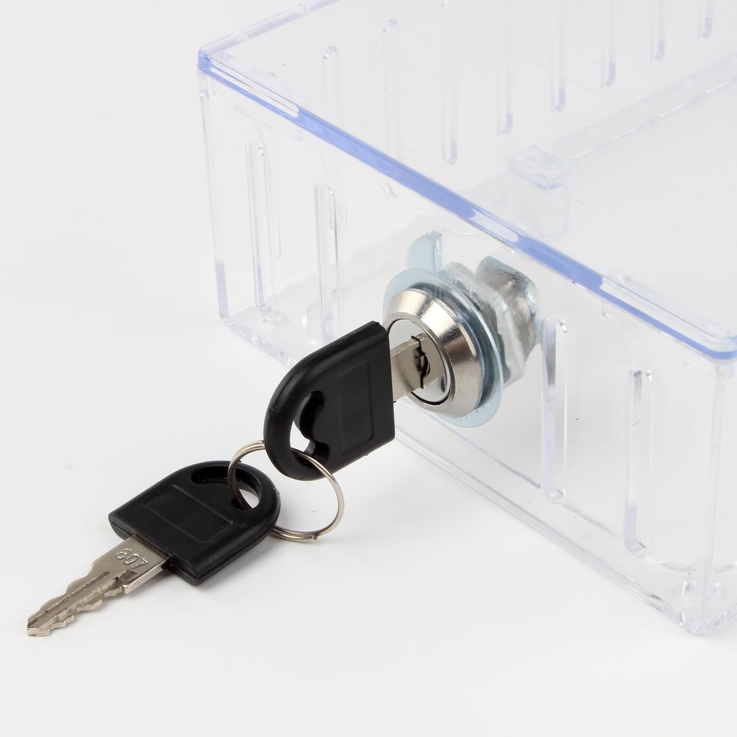 Lxmxgk Universal Thermostat Lock Box with Key, Large Thermostat Lock Box Cover with Key, Clear Large Thermostat Cover for Thermostat on Wall, A/C Lock Box Cover with Key Fits Thermostats