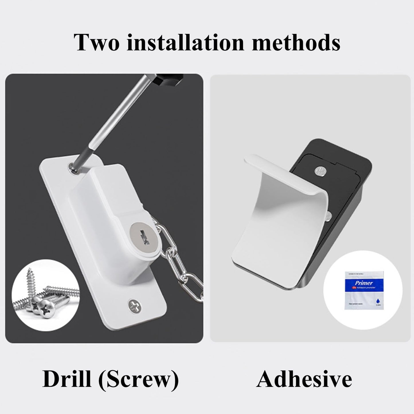 KIZZHISI Child Proof Door Lock (2 Pack), Door Locks for Kids safety & Cat Door Latch, for Fridge Lock, Cabinet Locks, Window Locks and Baby Proofing, Strong non-marking Adhesive No Drilling (Black)