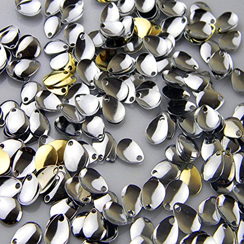 50pcs Silver Copper Spinner Blades for Fishing Lures DIY