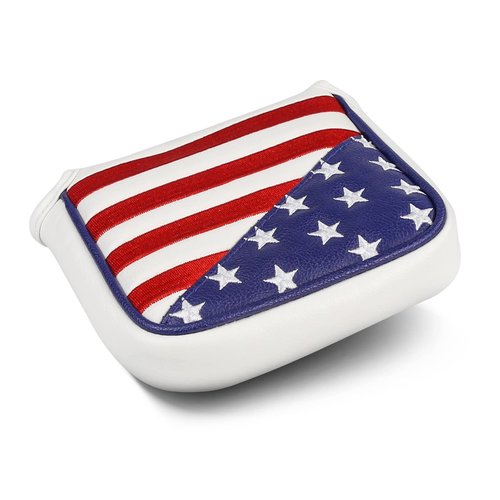 GonaFit USA Flag Magnetic Closure Golf Mallet Putter Head Cover for Taylormade Odyssey Scotty Cameron Ping, Durable and Light-Weighted Mallet Putter Headcover