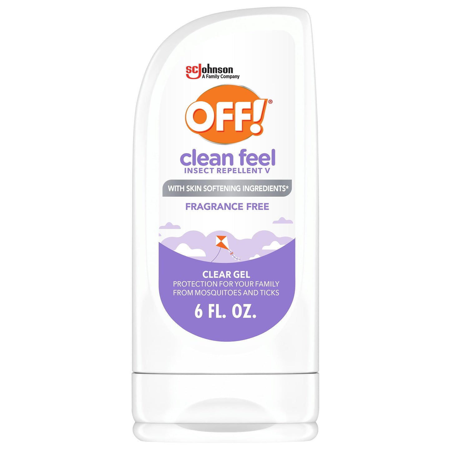 OFF! Clean Feel Insect Repellent Clear Gel with 20% Picaridin - DEET-Free Protection from Mosquitoes & Ticks, Odor-Free Pest Control For Camping - 6 oz