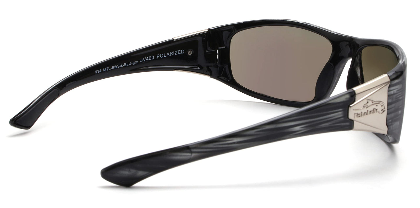 Fishoholic Polarized Fishing Sunglasses with Metal Logo UV400 Fishing Gift with Hard Case and Pouch