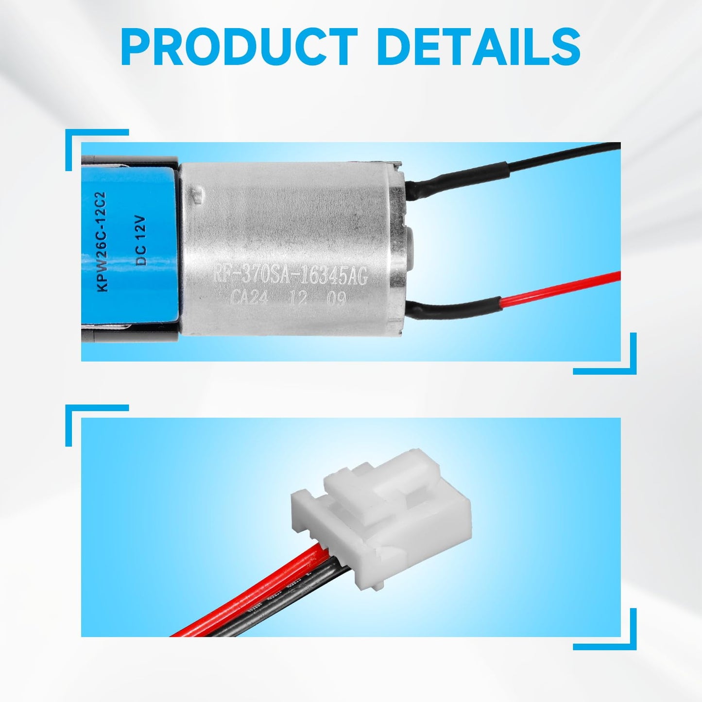 KPW26C-12C2 Water Pump DC 12V Replacement for G E Profile Opal 2.0 Countertop Ice Maker and IM-03S Genuine OEM