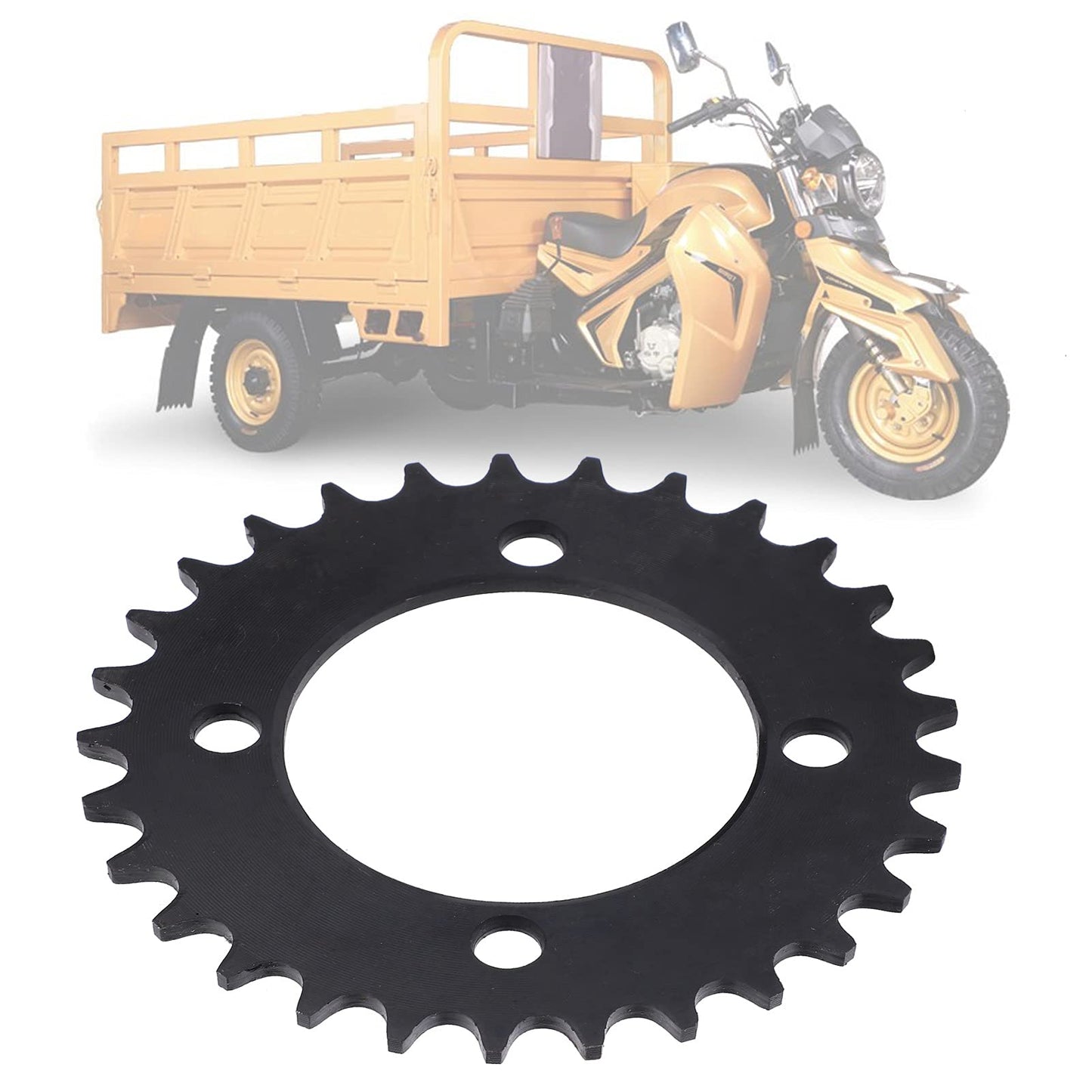Alomejor Rear Freewheel, Steel 420 Chain Sprocket 29 Teeth Four Hole Mounting for Electric Tricycle Owners Bicycle Mechanics DIY Enthusiasts